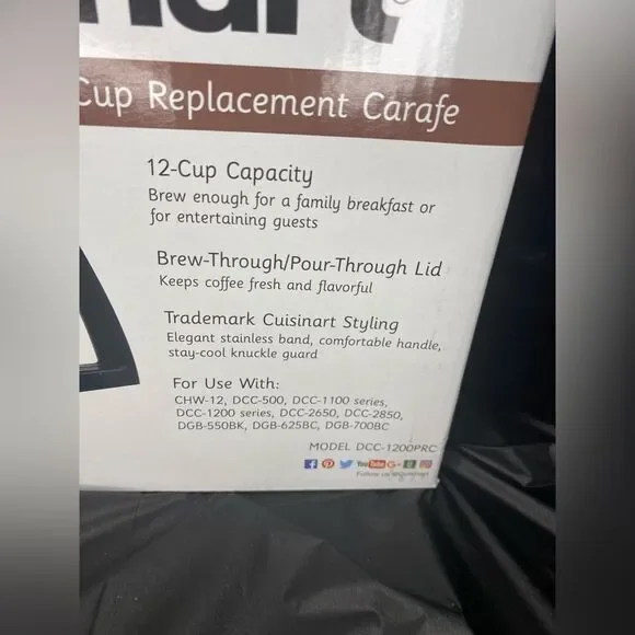 Cuisinart Premier Coffee Series 12-Cup Replacement Carafe - Picture 5 of 5